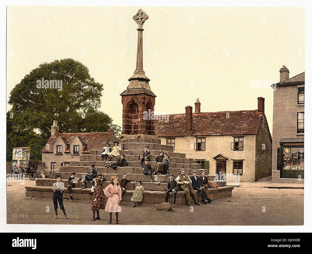 La croix, Lydney, Angleterre - Photochrom xixème siècle Banque D'Images