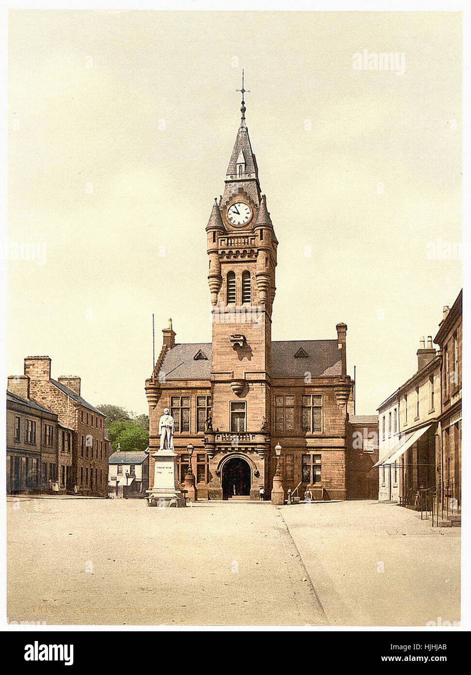 Mairie, Annan, en Écosse - Photochrom xixème siècle Banque D'Images