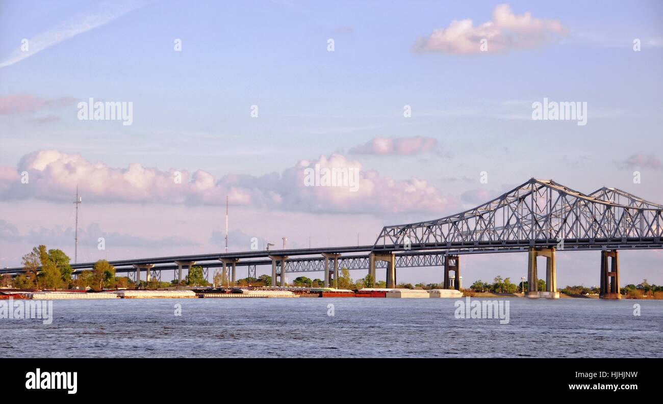 Bridge, port, ports, delta, bleu, ville, municipalité, vert, bataille, pont, Banque D'Images