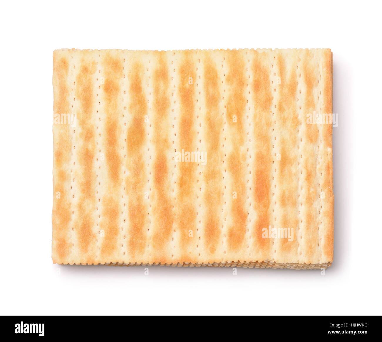 Vue du dessus des feuilles de pâte cuite isolated on white Banque D'Images