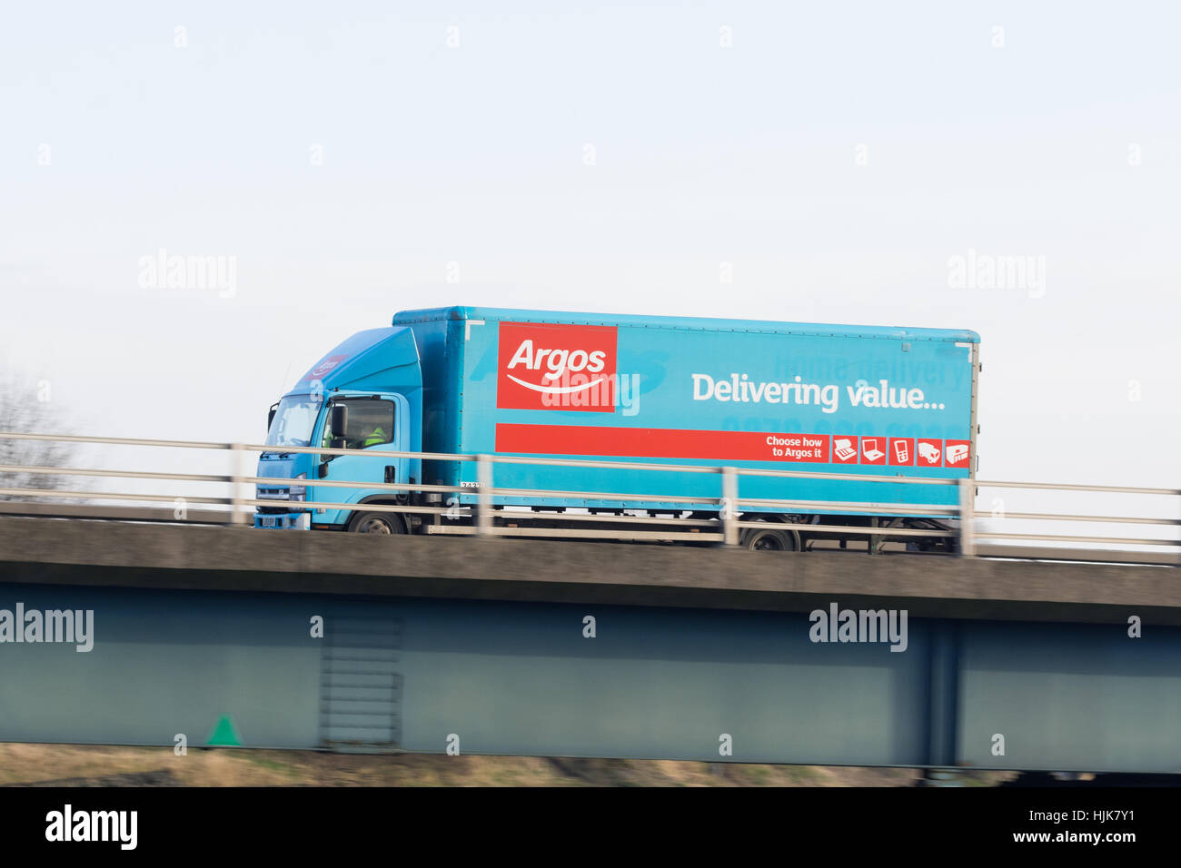Camion Argos en Ecosse, Royaume-Uni Banque D'Images