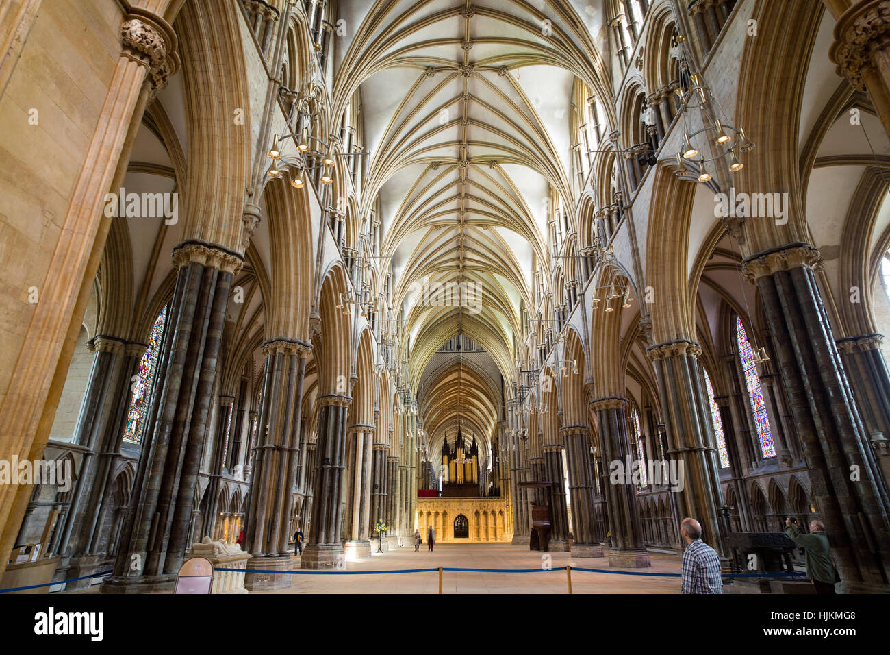 Intérieur de la cathédrale de Lincoln, Lincolnshire Banque D'Images
