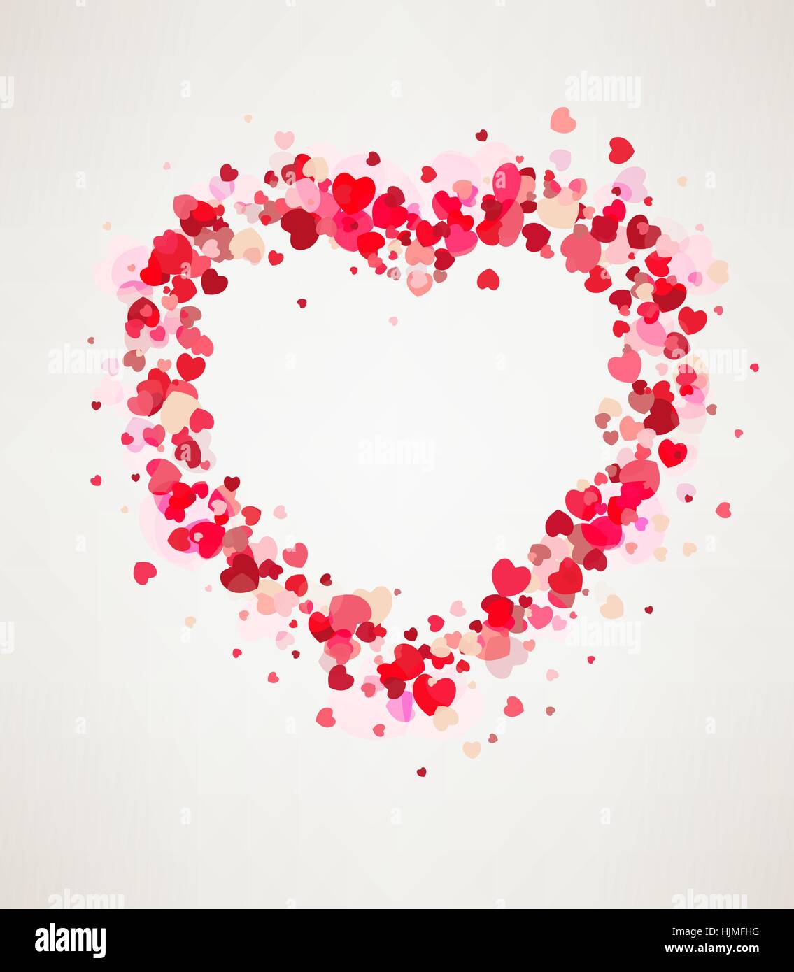 Carte Happy Valentines Day hearts light, vector illustration. Illustration de Vecteur