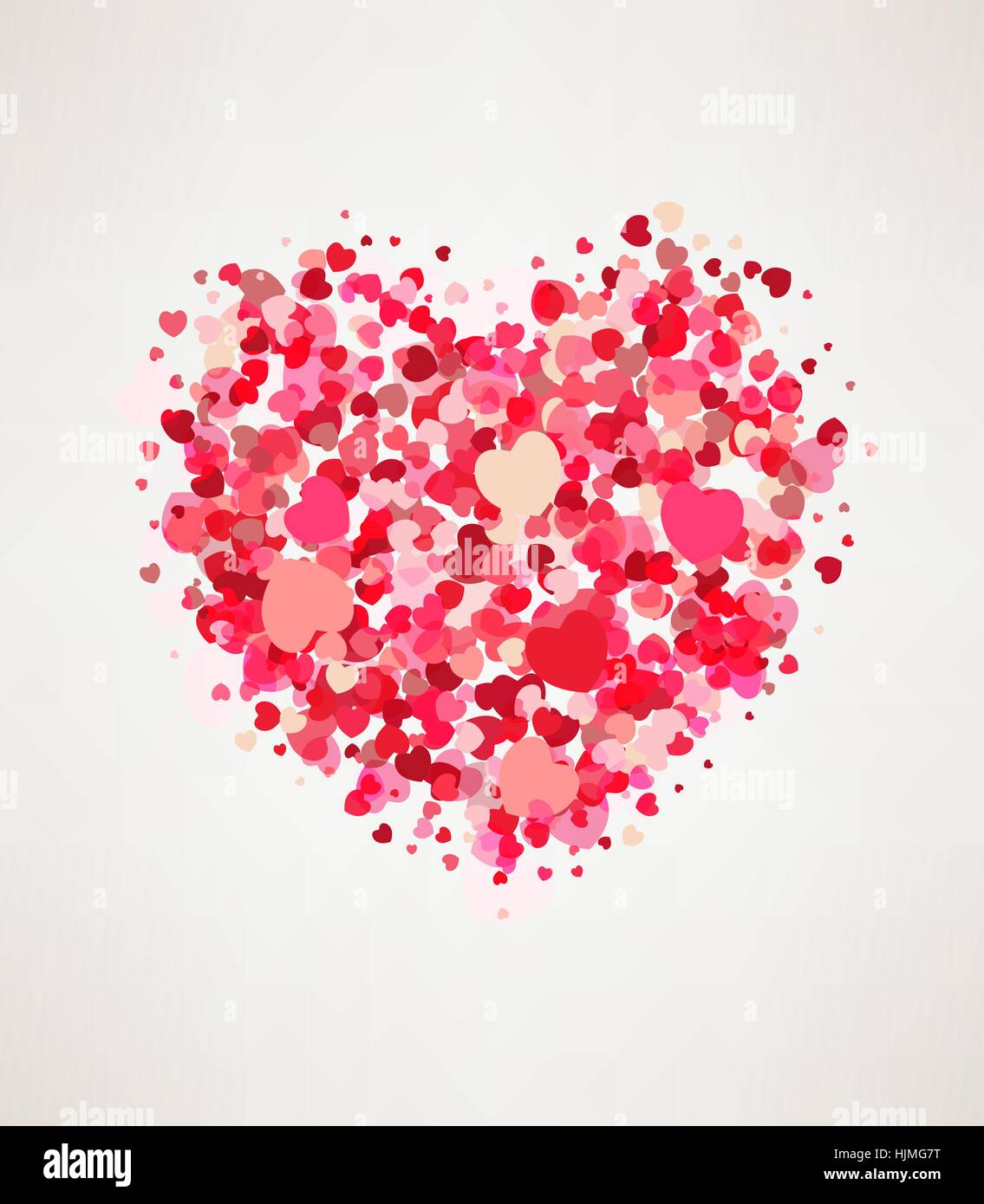 Carte Happy Valentines Day hearts light, vector illustration. Illustration de Vecteur