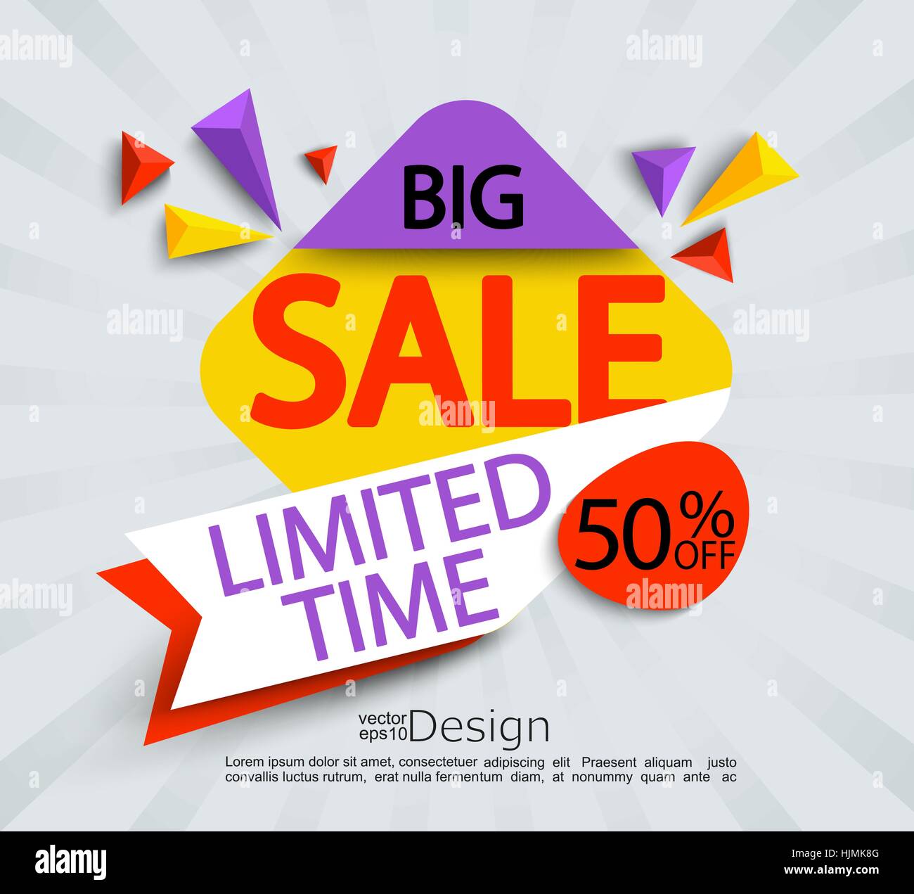 Grosse vente - limited time banner. Vente et promotions. Vector illustration. Illustration de Vecteur