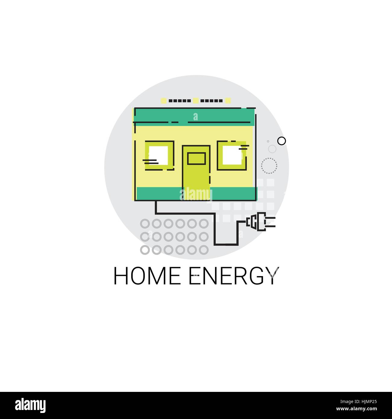 Accueil énergie Invention d'économie d'énergie écologie vert Illustration de Vecteur