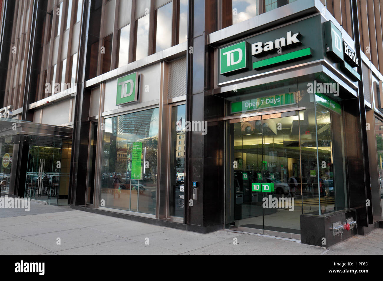 Une succursale de la Banque TD à Boston, Massachusetts, United States. Banque D'Images