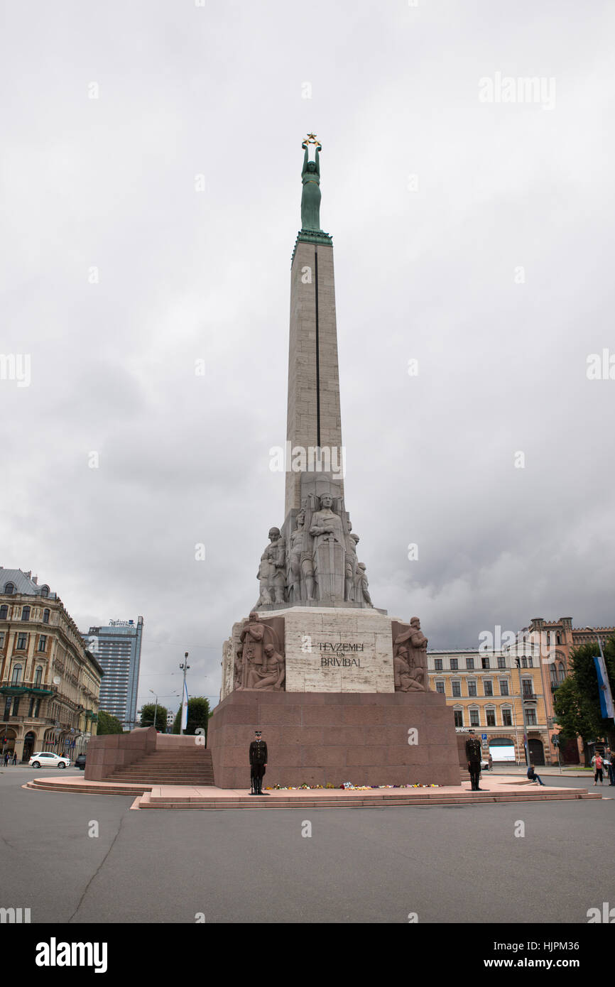 Monument de la liberté, Riga, Lettonie Banque D'Images