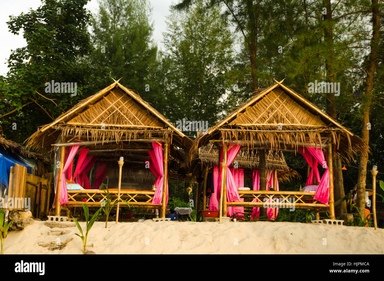 Boutique Massage à la plage Banque D'Images