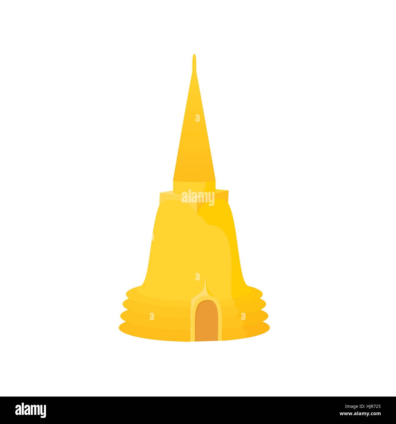 Golden Mount,Thaïlande icône dans le style dessin animé sur un fond blanc Illustration de Vecteur
