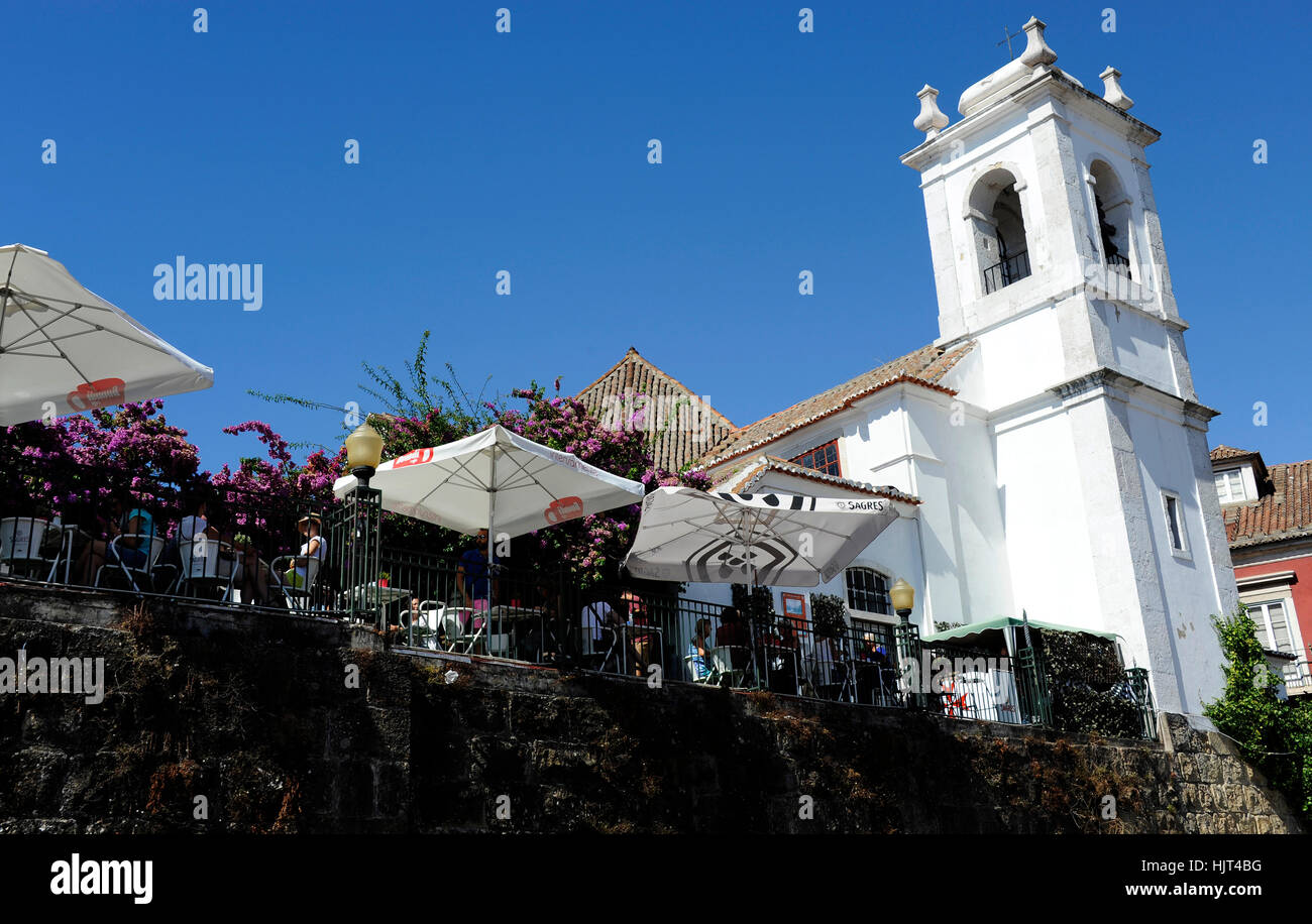 Bar ch Travel de Santa Luzia, Igreja de Santa Luzia, miradouro Portas do Sol, Alfama, Lisboa, Lisbonne, Portugal Banque D'Images