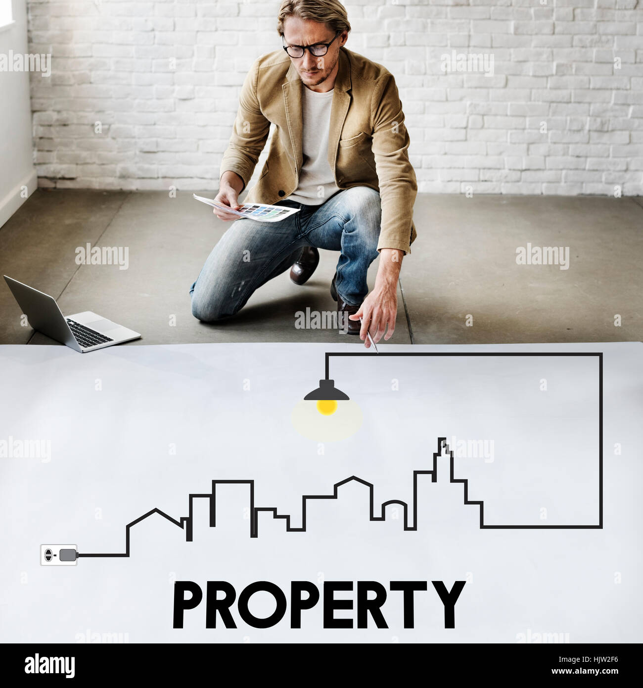 Vente Propriété et l'investissement Concept Banque D'Images