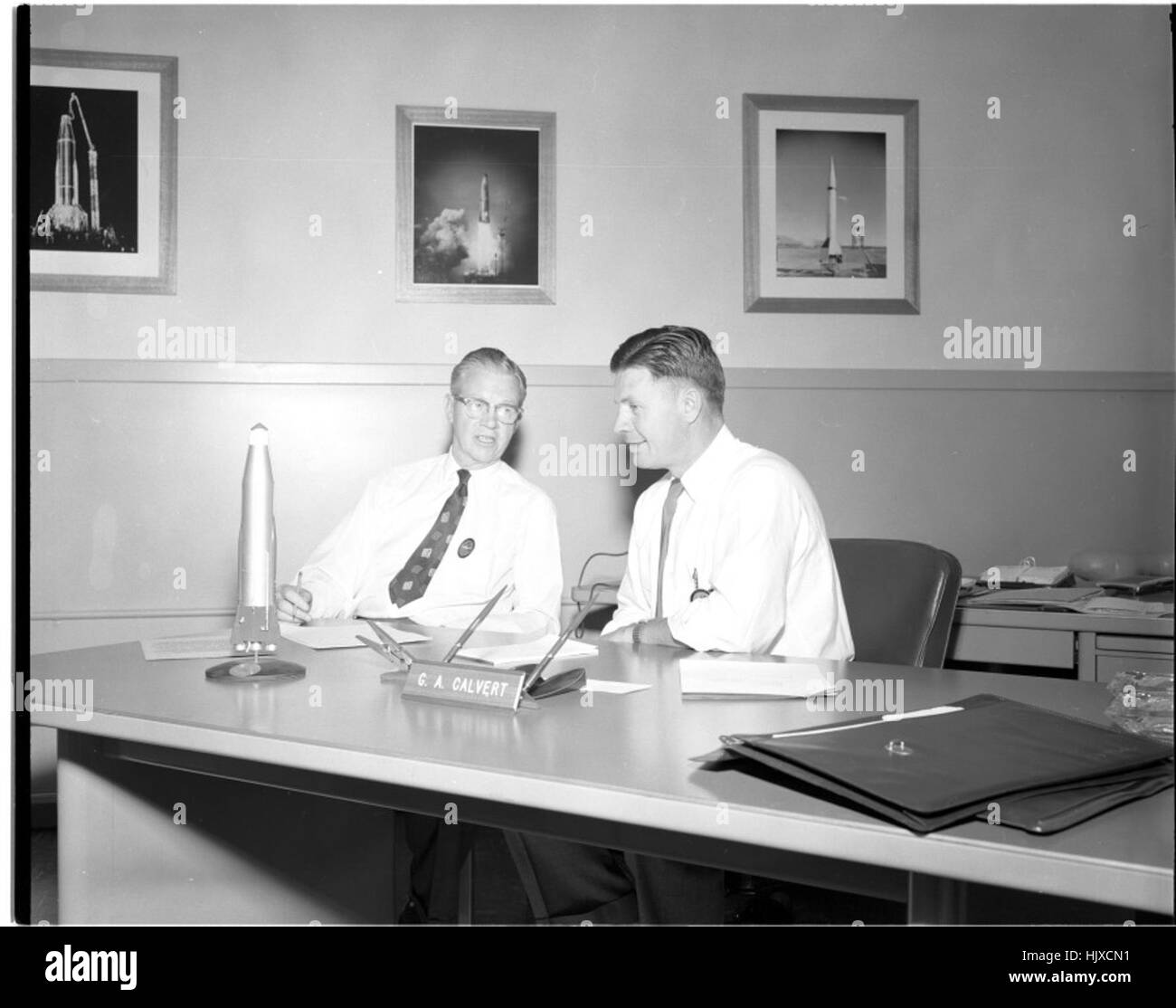 La collection négative Convair/General Dynamics Atlas contient des images qui documentent les différentes étapes du programme de missiles Atlas, en se concentrant sur les essais de prototypes, les ajustements de conception et l'intégration du produit final. Banque D'Images