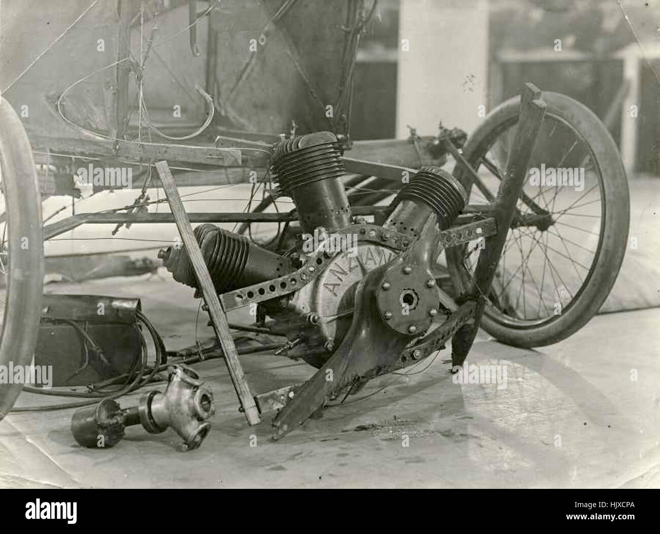 Dessins Moteur Anzani – Tirage Technique Original De 1910