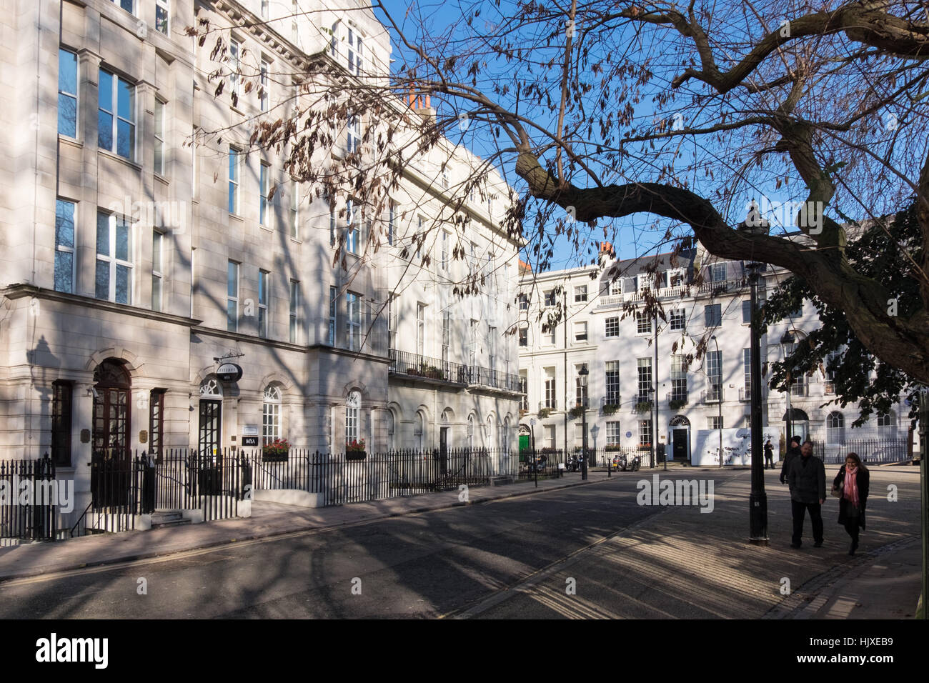 Fitzroy Square, Fitzrovia, Londres, UK Banque D'Images