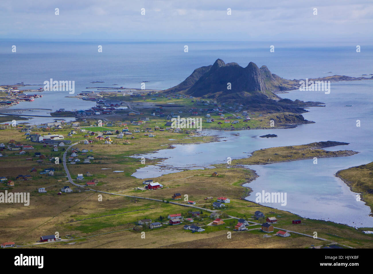 La Norvège, la cité, la ville, l'été, l'summerly, europe, Norvège, Côte, vue, vue, Banque D'Images