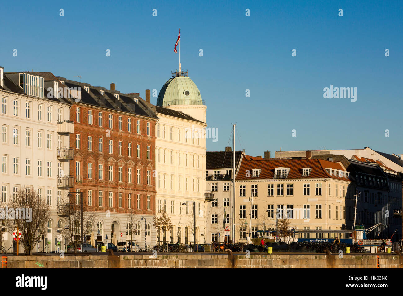 Danemark, copenhague, Havnegade, Navigatorernes Hus, port de Nyhavn à bâtiment Navigation Banque D'Images