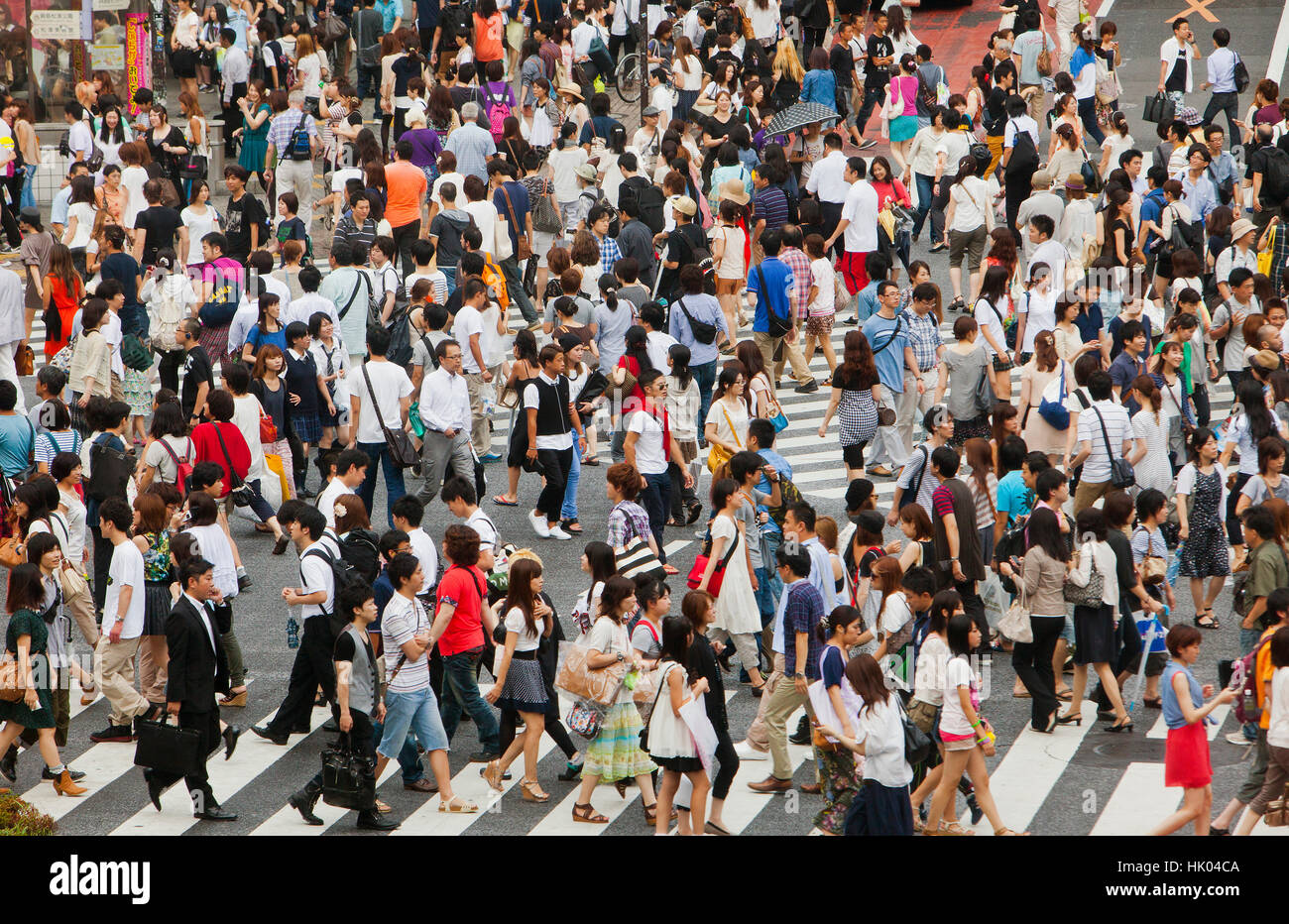 Foule, bondé, l'heure de pointe, la surpopulation, concordance, Hachiko square, Shibuya.Tokyo City, Japon, Asie Banque D'Images