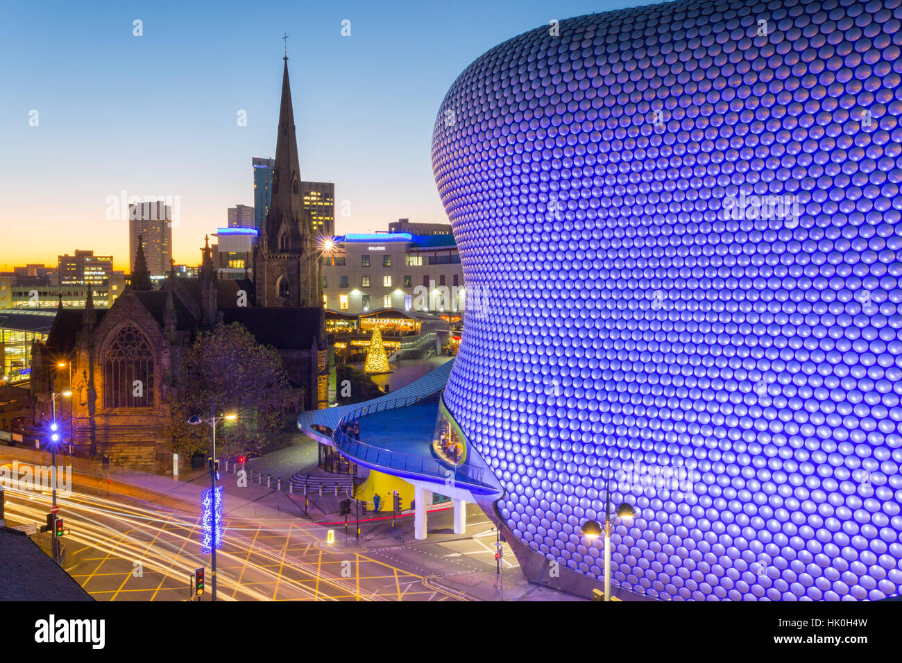 Arènes et Selfridges au crépuscule, Birmingham, West Midlands, England, United Kingdom Banque D'Images