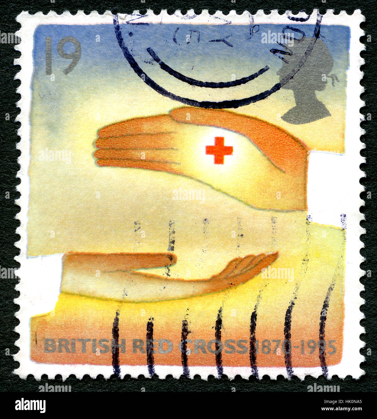 Grande-bretagne - circa 1995 : un timbre-poste utilisé à partir du Royaume-Uni, commémorant la Croix-Rouge britannique, vers 1995. Banque D'Images