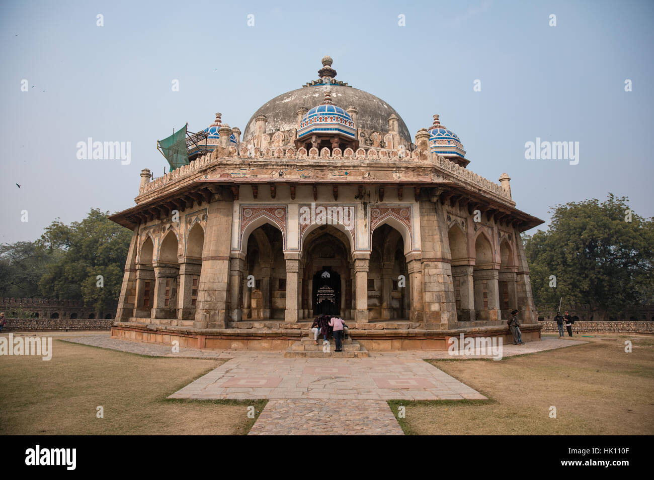 Isa Khan Niyazi octogonale du tombeau, sur le site de Tombe de Humayun à New Delhi, en Inde. Banque D'Images