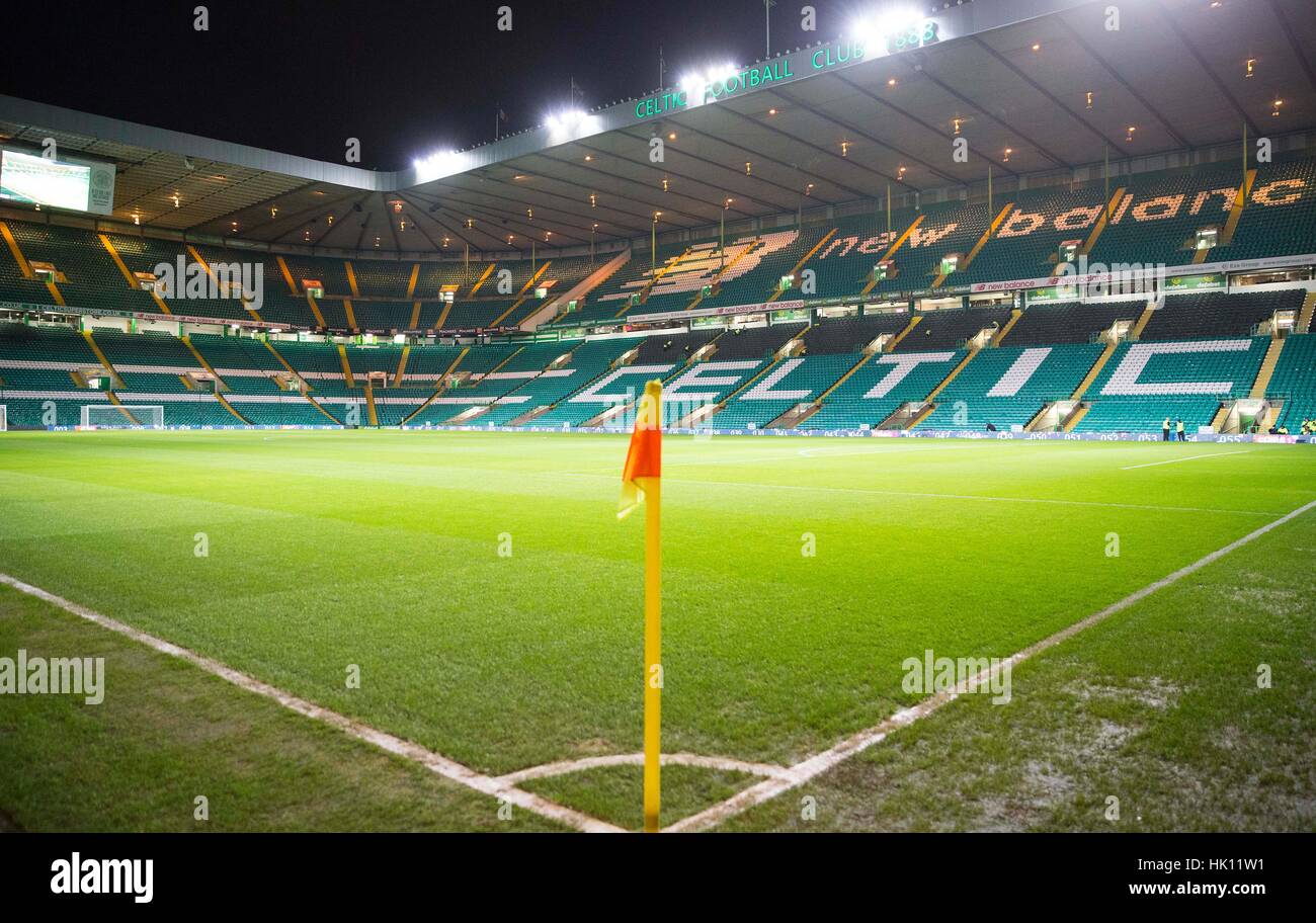 Une vue générale de Celtic Park en avant de la Premiership match écossais Ladbrokes entre Celtic et St Johnstone. Banque D'Images