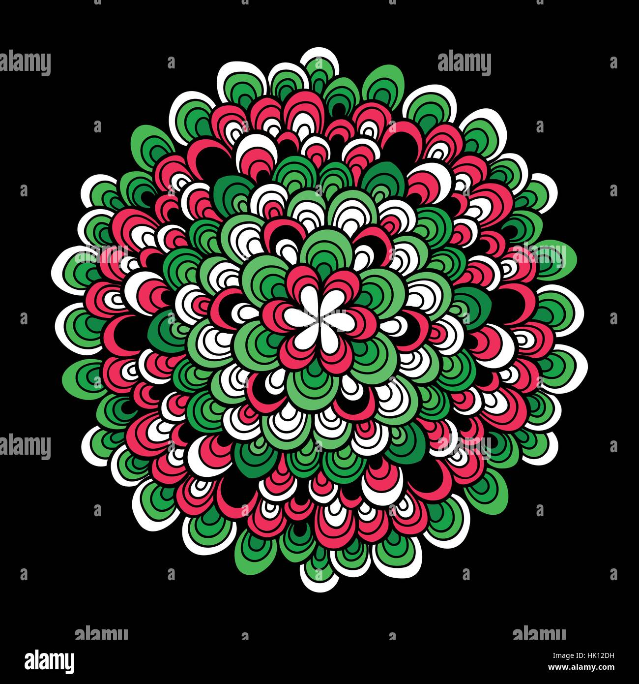 Mandala. Rond coloré ornement. Coloriage Vector illustration Illustration de Vecteur