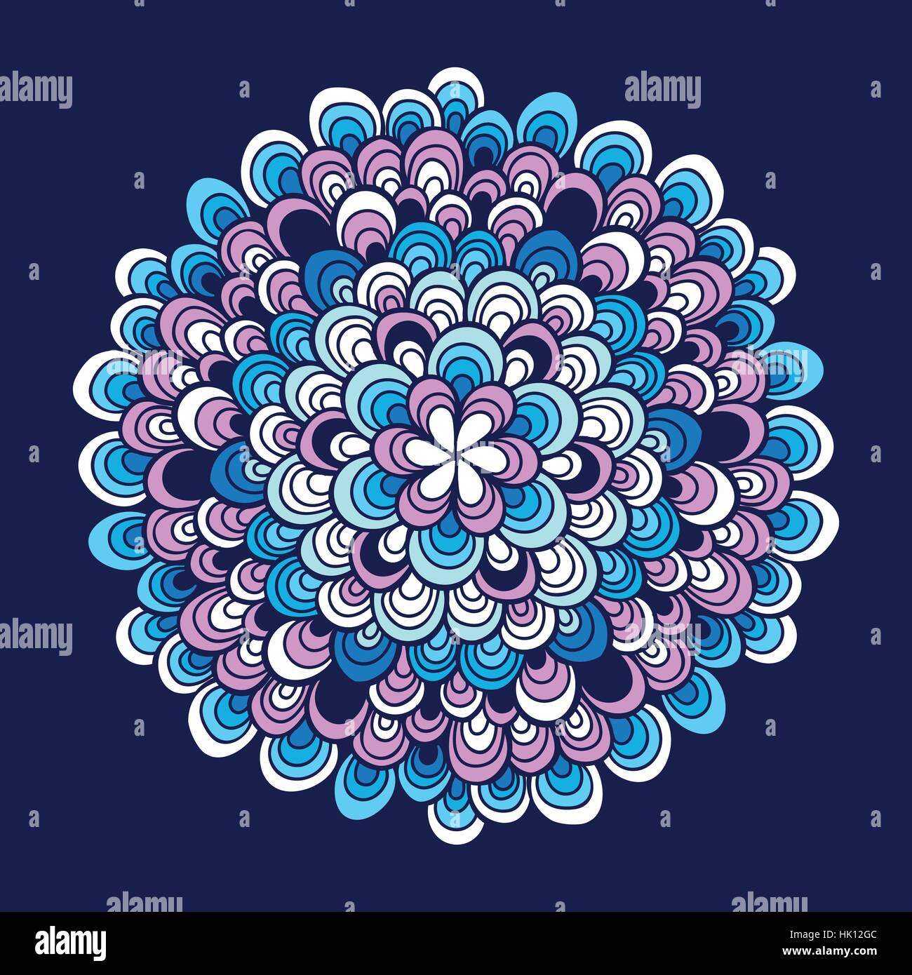 Mandala. Rond coloré ornement. Coloriage Vector illustration Illustration de Vecteur