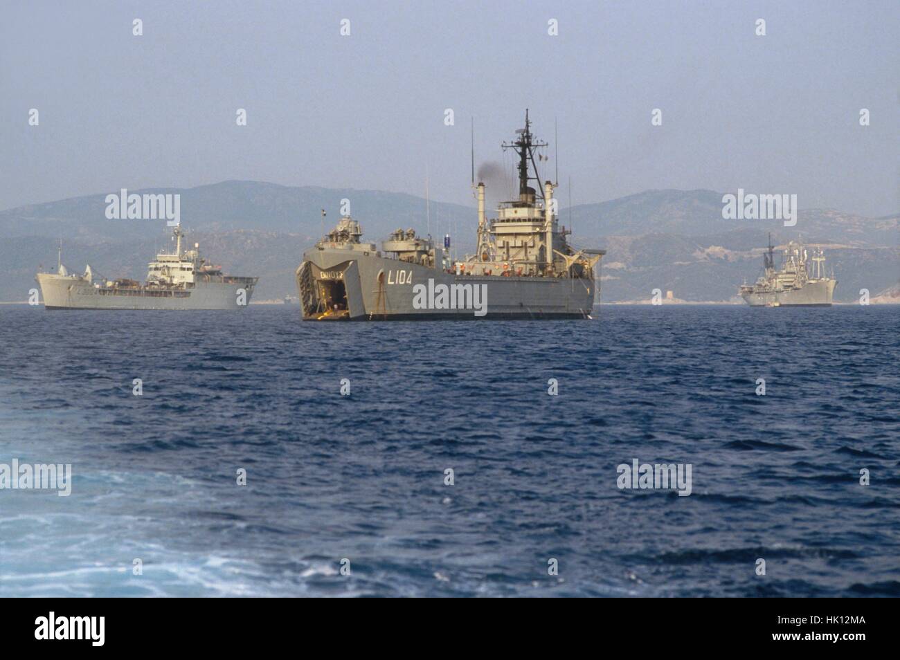 L'île de la Sardaigne (Italie) gamme militaire de Capo Teulada Banque D'Images