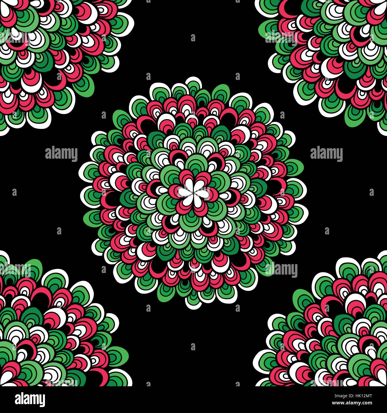 Mandala. Rond coloré ornement. Page à colorier. Vector illustration modèle transparent Illustration de Vecteur