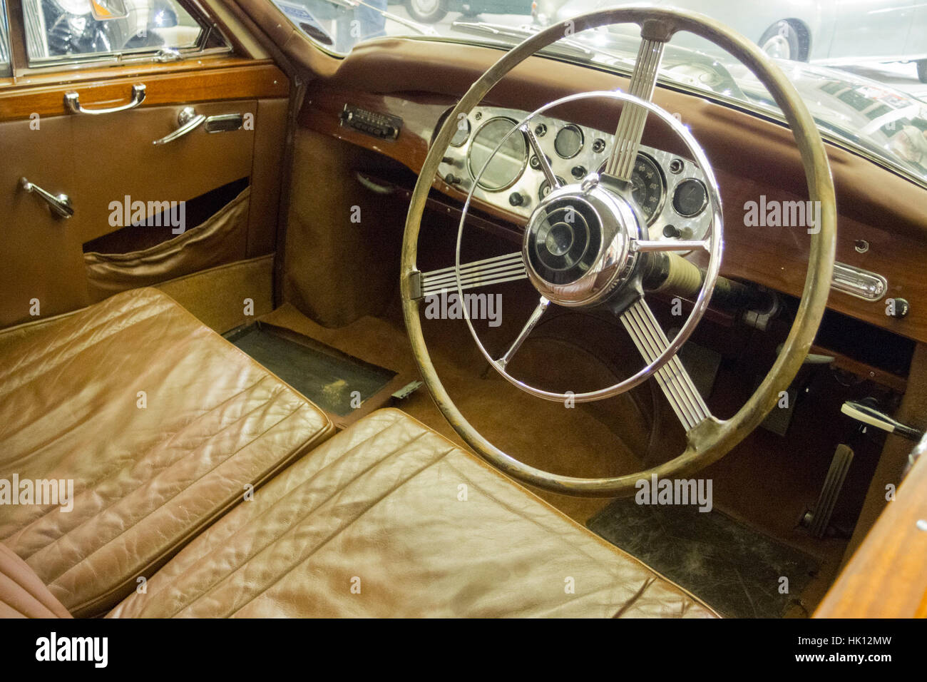 Intérieur d'une 1953 Allard P2 Safari Station Wagon Banque D'Images