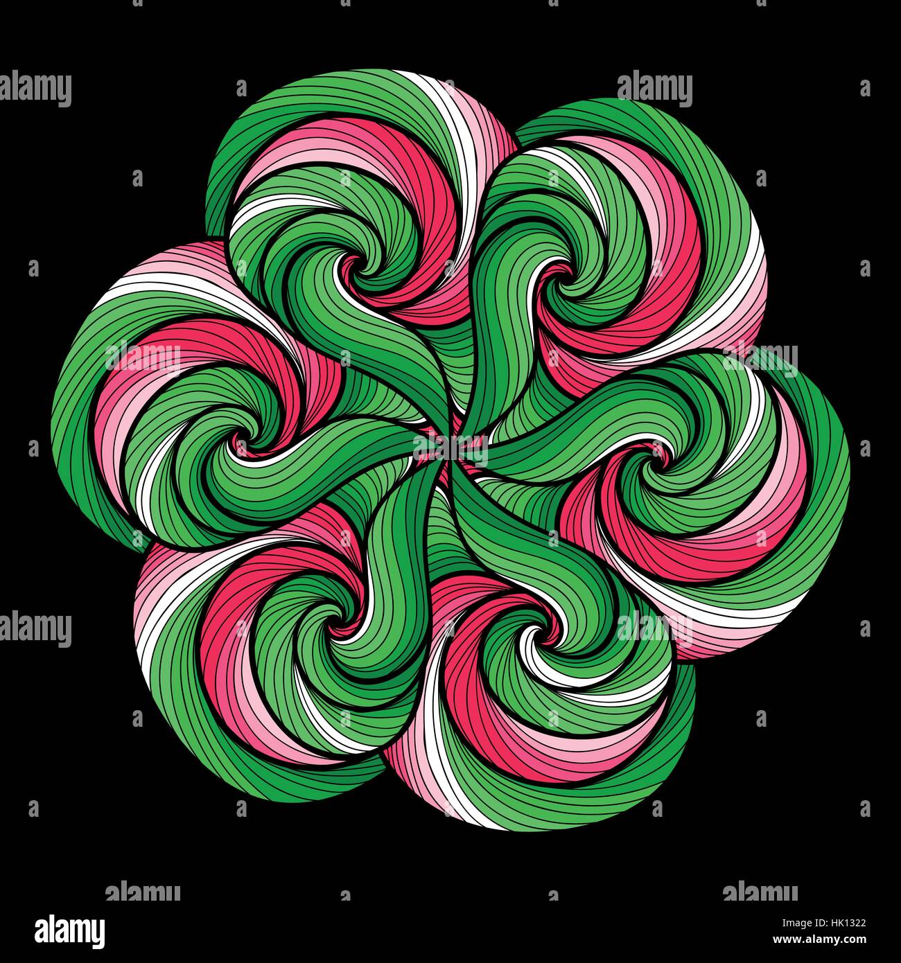 Mandala. Rond coloré ornement. Coloriage Vector illustration Illustration de Vecteur