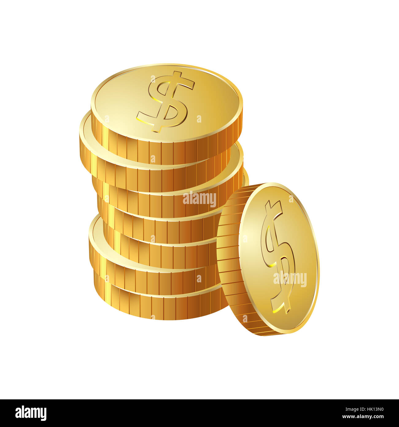 Une pile de pièces d'or. Photo illustration. Banque D'Images