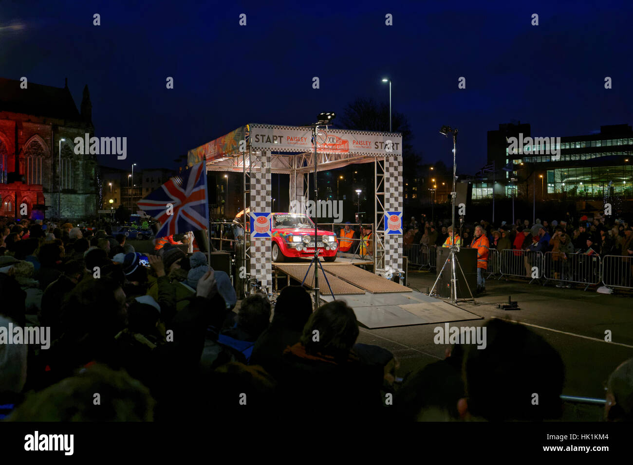 Paisley, Écosse. 25 janvier, 2017. Une fois que Paisley est le seul Royaume-Uni, point de départ du Rallye de Monte Carlo 2017. Credit : Gérard Ferry/Alamy Live News Banque D'Images