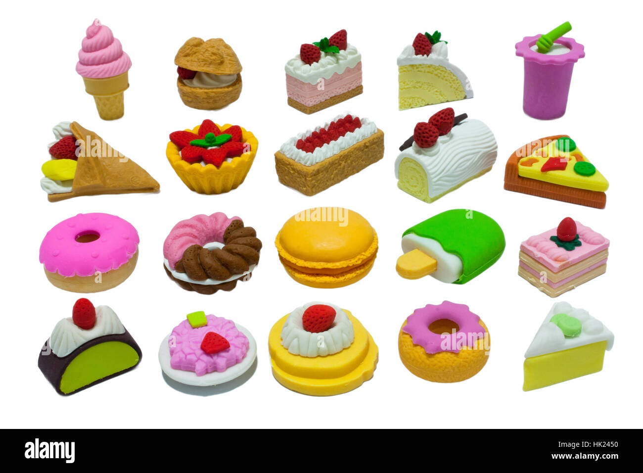 Mignon petit dessert sucré en caoutchouc Banque D'Images