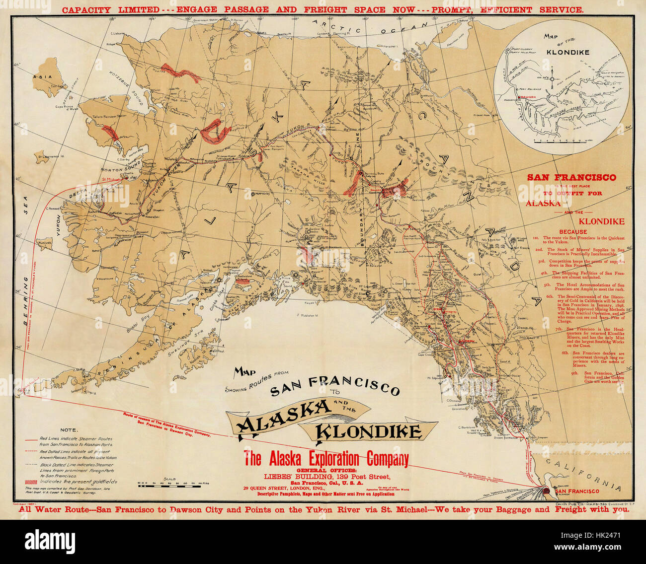 Site de l'Alaska 1898 Banque D'Images