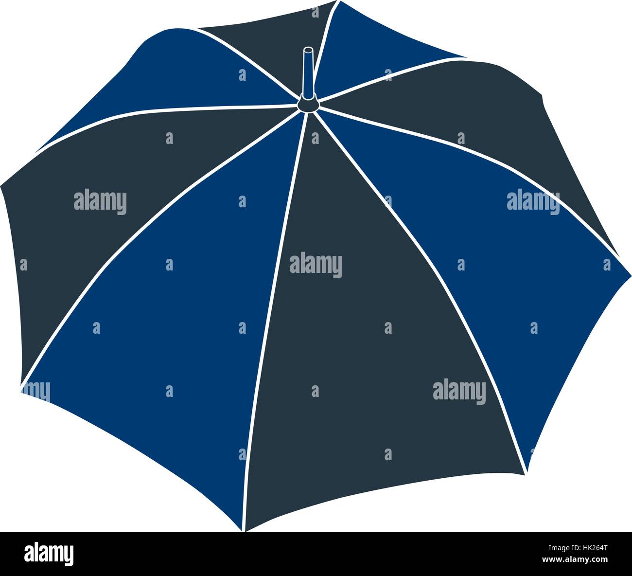 Pétales bleu icône parapluie ronde. Vector illustration. Illustration de Vecteur