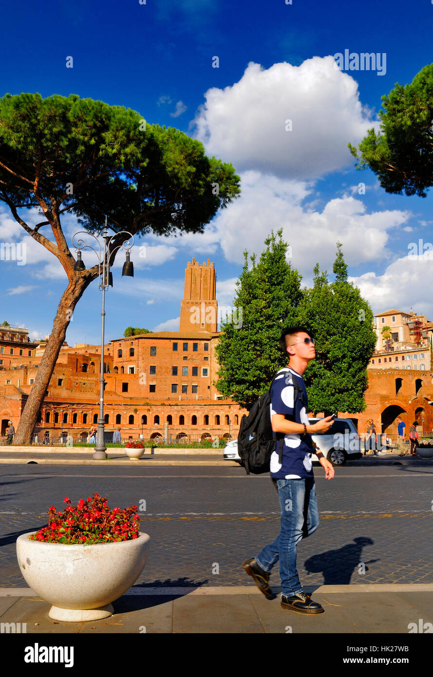 Le Forum Romain, LE CENTRE HISTORIQUE DE ROME, ITALIE. Banque D'Images