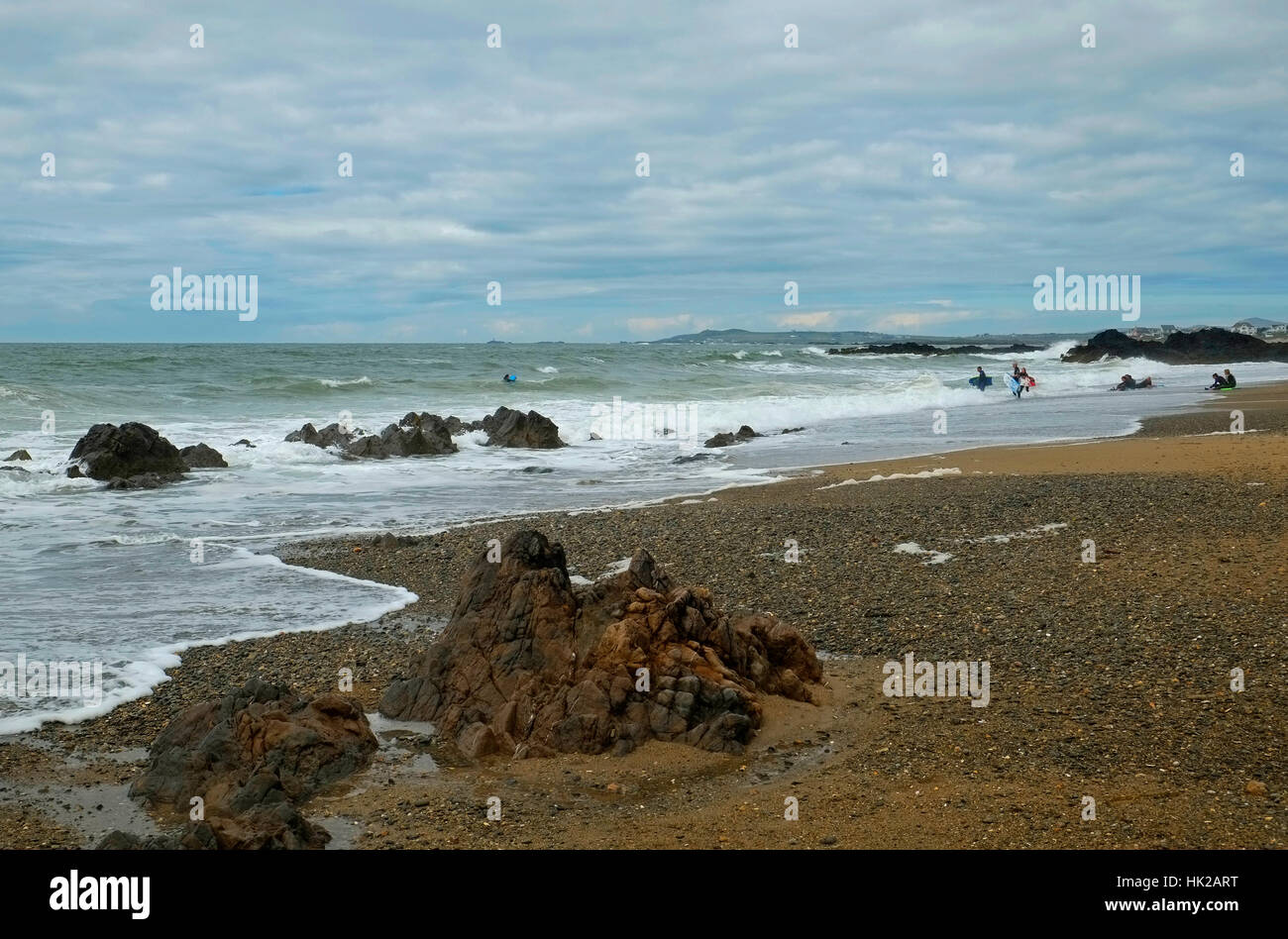 Conseil informatique Beach Surfers North Wales UK United Kingdom Europe Banque D'Images