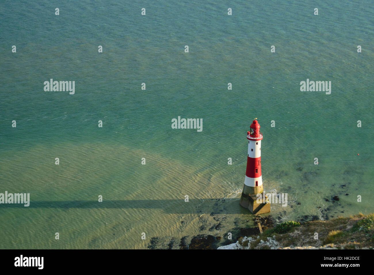 Phare rouge et blanc Banque D'Images