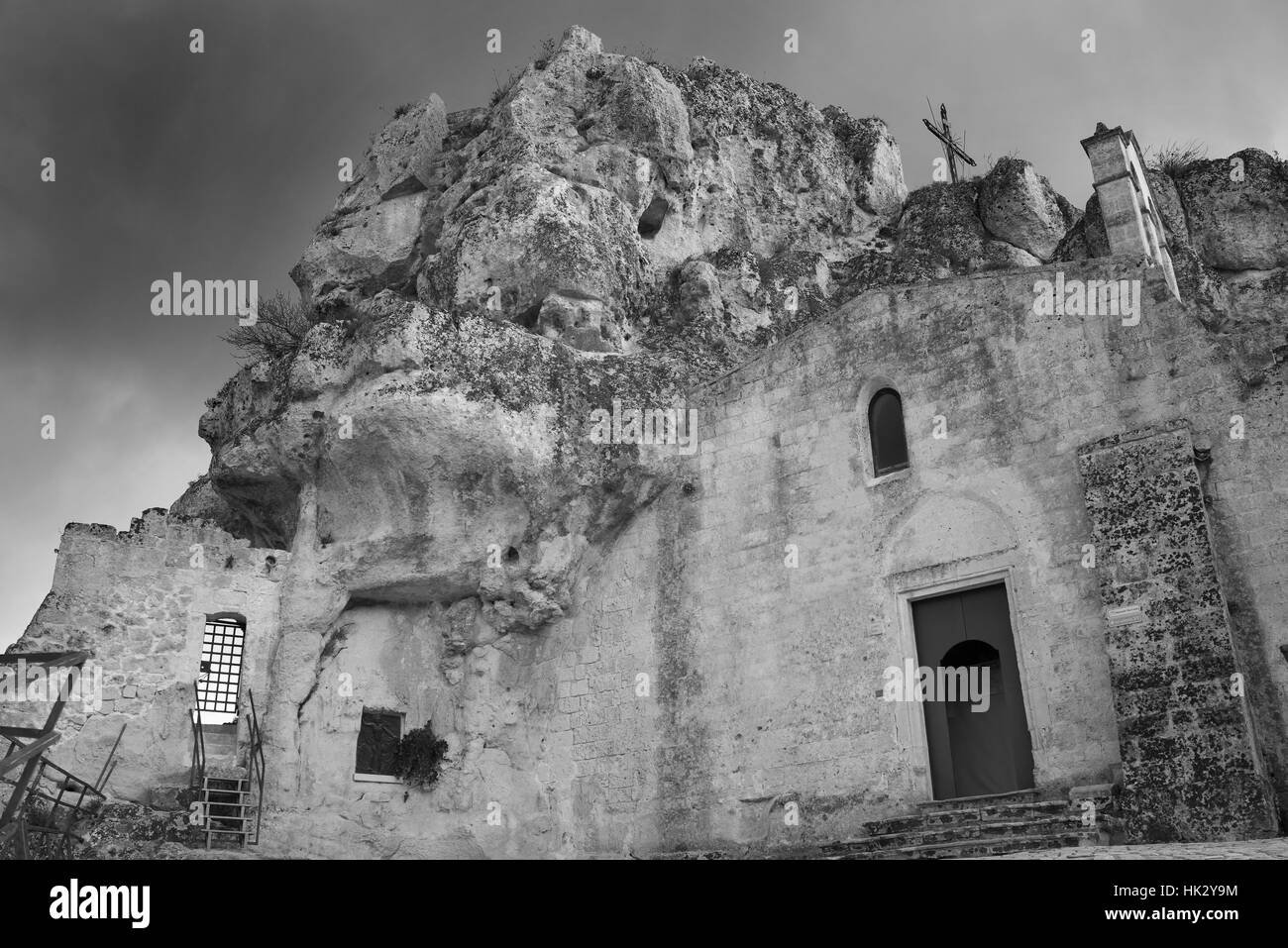 Avis de Sassi. Matera est la ville italienne désignée Capitale européenne de la Culture en 2019 et site du patrimoine mondial Banque D'Images