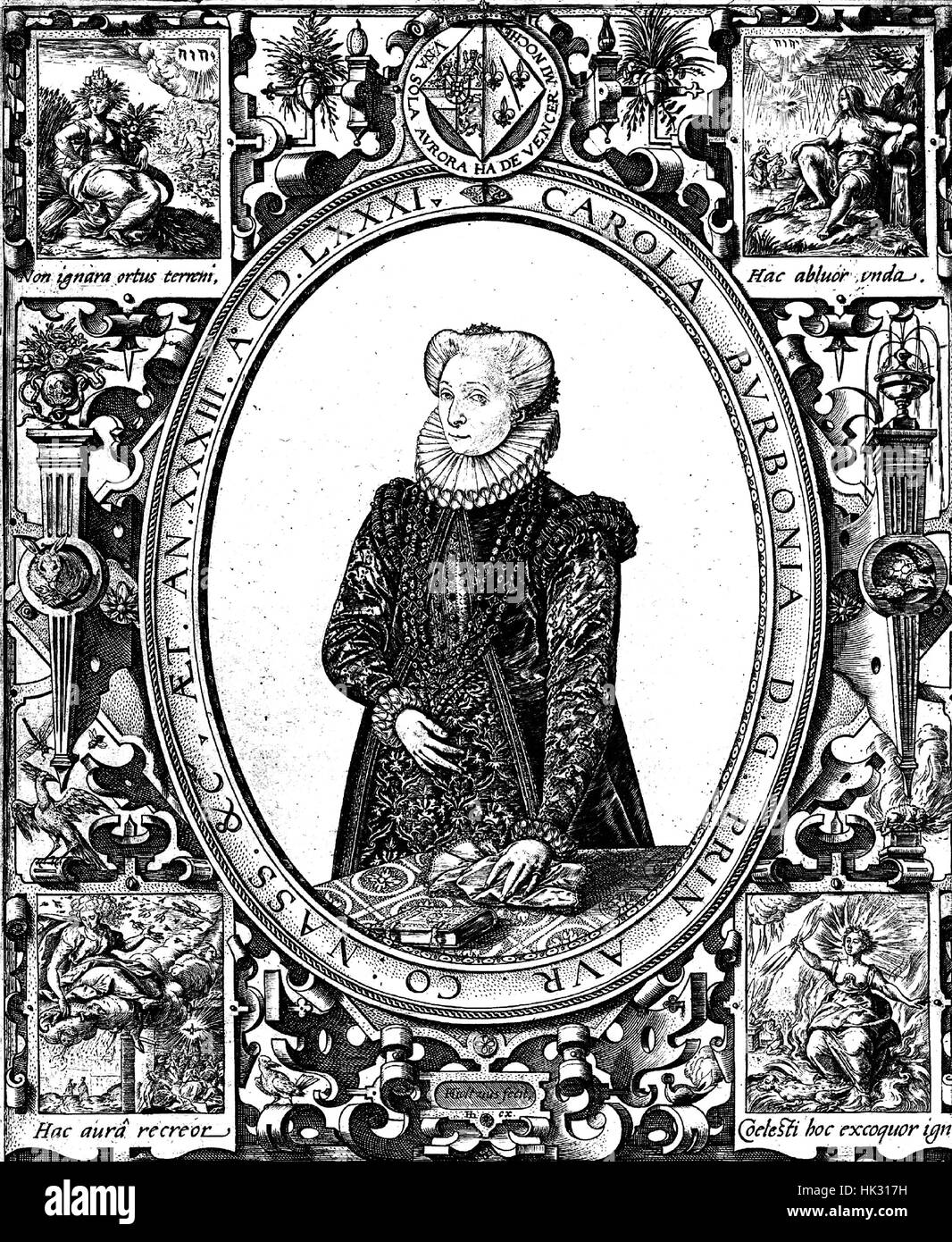 CHARLOTTE de BOURBON (1546/7 - 1582) troisième large de Guillaume, prince d'Orange Banque D'Images