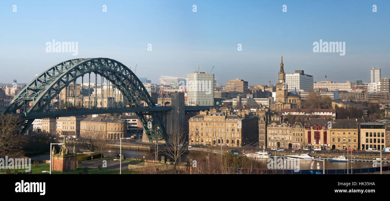 Newcastle sur Tyne cityscape. North East England, UK Banque D'Images