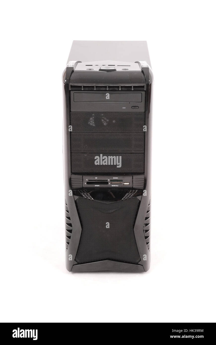 L'ordinateur personnel. Isolé sur fond blanc black soft shadow Banque D'Images