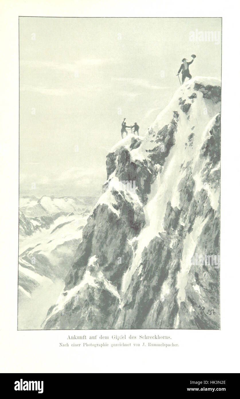 Image de la page 159 de 'In luftigen Höhen', montrant des illustrations et des planches des régions montagneuses de la Jungfrau et de l'Oberland bernois, publiées par l'Association alpine allemande et autrichienne. Banque D'Images