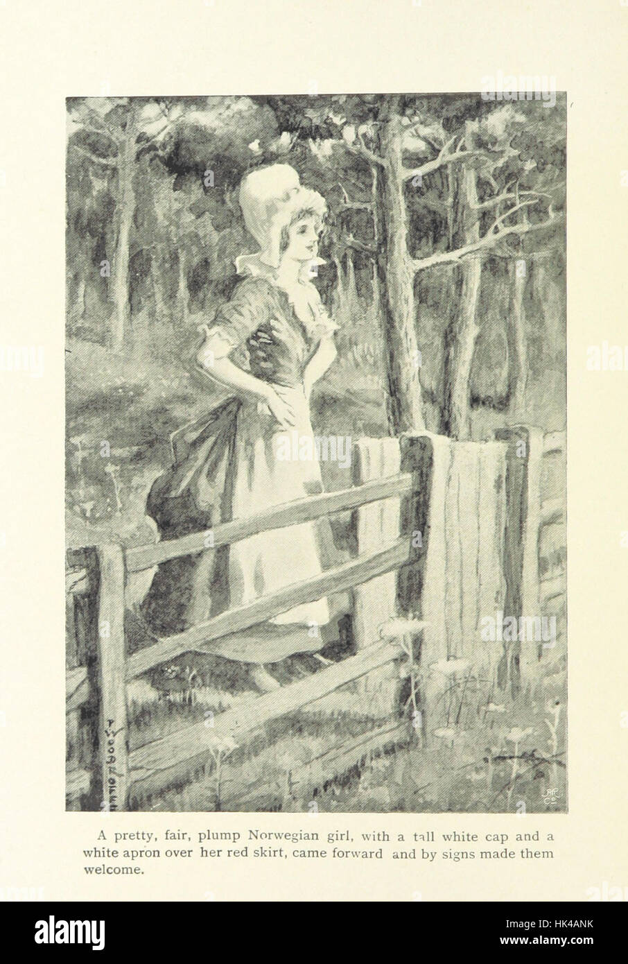 Illustration tirée de 'Stella's Story', représentant des scènes d'un conte vénitien, avec des illustrations de Paul Woodroffe. Banque D'Images