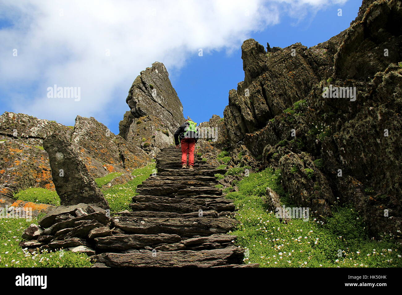 Escaliers, pentes, le patrimoine mondial, l'Irlande, de l'île, l'île, l'étape, niveau, Banque D'Images