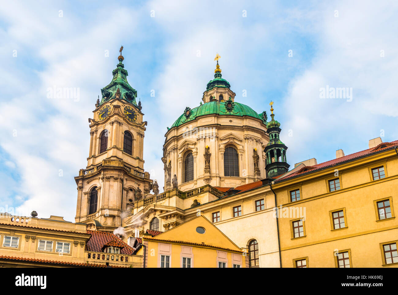 Église Saint Nicolas, Kostel sv. Mikuláše, centre historique de Prague, la Bohême, République Tchèque Banque D'Images