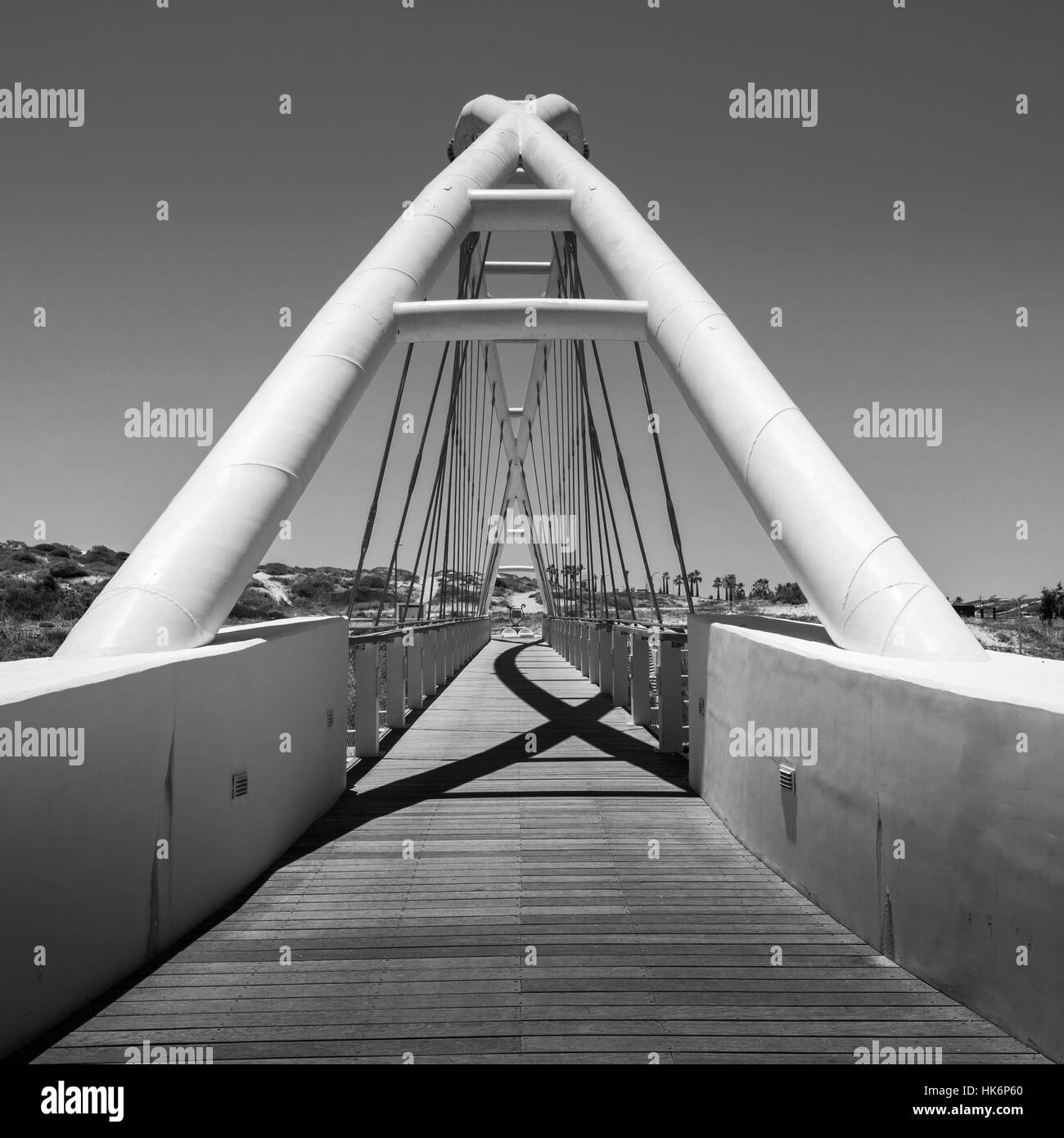 Parc à côté de la rivière Hadera Orot Rabin power station Banque D'Images