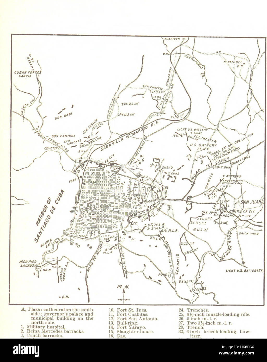 Le naufrage du "Merrimac" : une narration personnelle de l'aventure dans le port de Santiago de Cuba, le 3 juin 1898, et de l'emprisonnement des survivants. [Avec illustrations.] Image prise à partir de la page 307 de "Le Si Banque D'Images